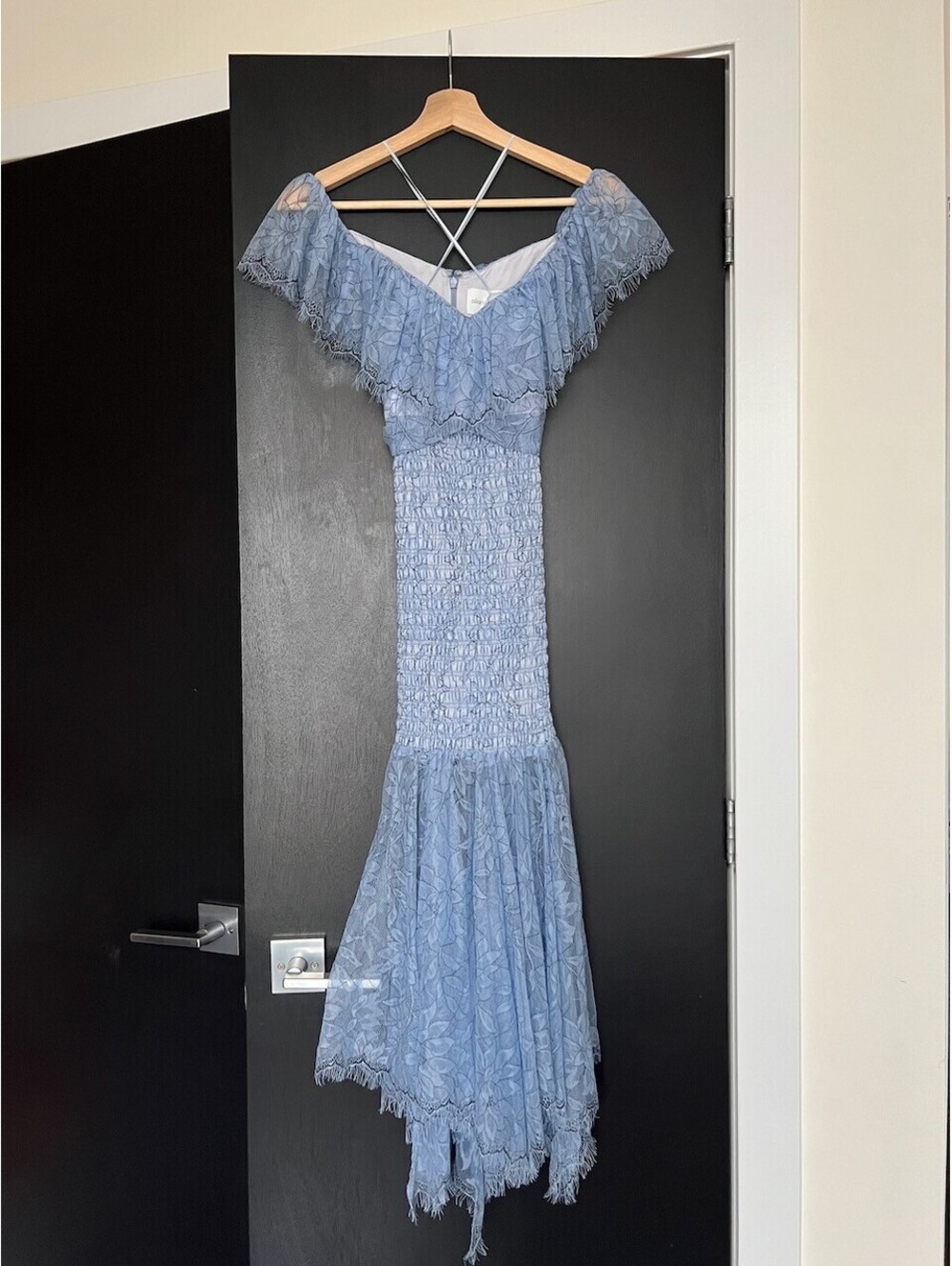 alice McCALL Lotus Gown Periwinkle Blue Lace Size US 2 NWOT MSRP $550 - Picture 2 of 6